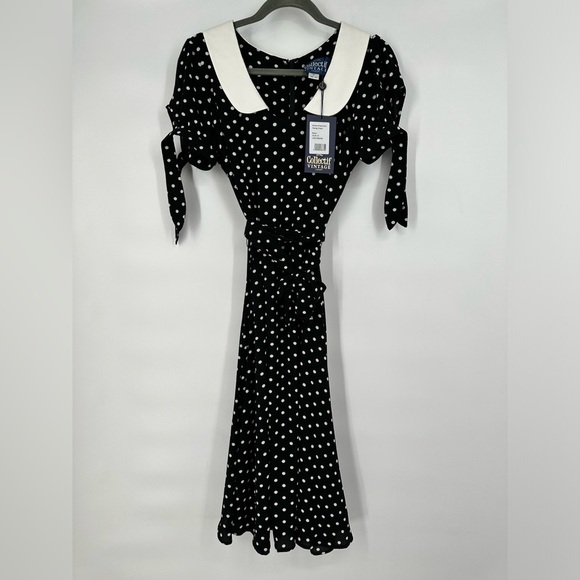 NWT Polka Dot Collectif Vintage Swing Dress - Picture 1 of 6